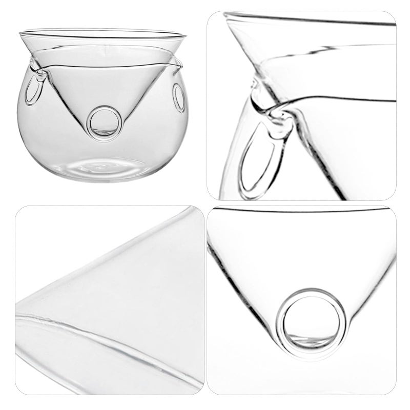 Double Layer Insulated Glass Salad Bowl 370ml for Molecular Cuisine and Party Ice Preservation - Image 4