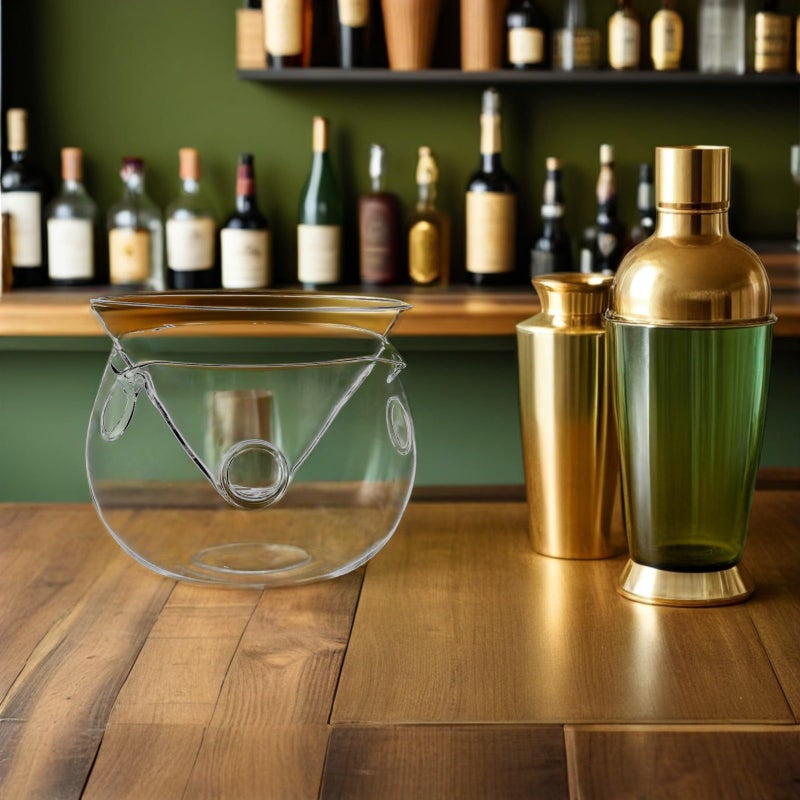 Double Layer Insulated Glass Salad Bowl 370ml for Molecular Cuisine and Party Ice Preservation - Image 5