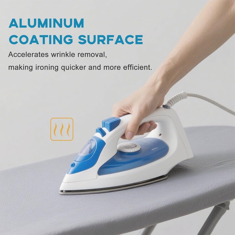RAINHOL Ironing Board Cover and Pad 15x54, Full Size Extra Thick Padded Iron Board Cover with Aluminum Coated, Non Stick Stain and Scorch Resistant, Elastic Edge, Standard Size, Grey - Image 4