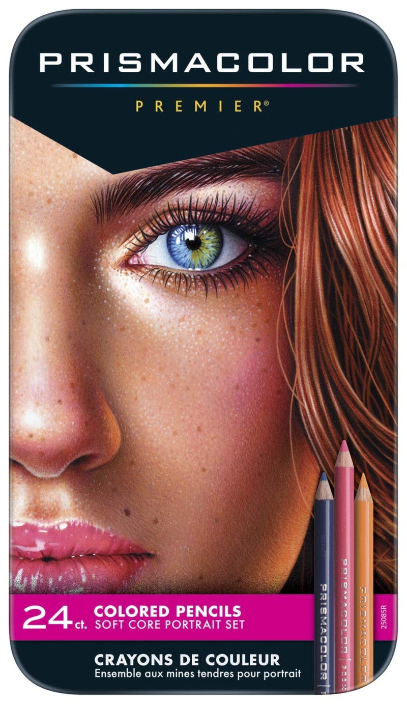 Prismacolor 25085R Premier Colored Pencils Portrait Set Soft Core 24Count New