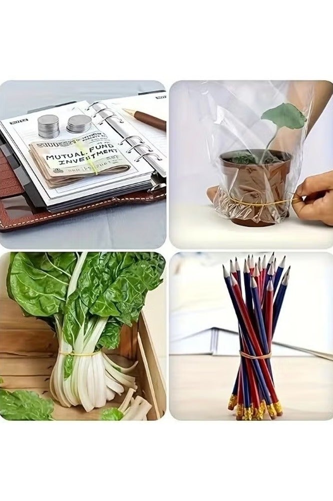 300Pcs Rubber Band, Made From a Combination of High Quality Natural Rubber and Elastic, Reusable Durable Elastic Bands With,Small Rubber Band for Office Supplies School Home Elastic Band - Image 3