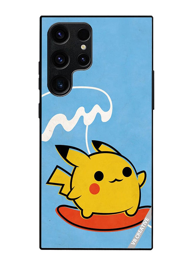 Protective Case Cover For Samsung Galaxy S25 Ultra Pikachu Surfing 1 Design Multicolour