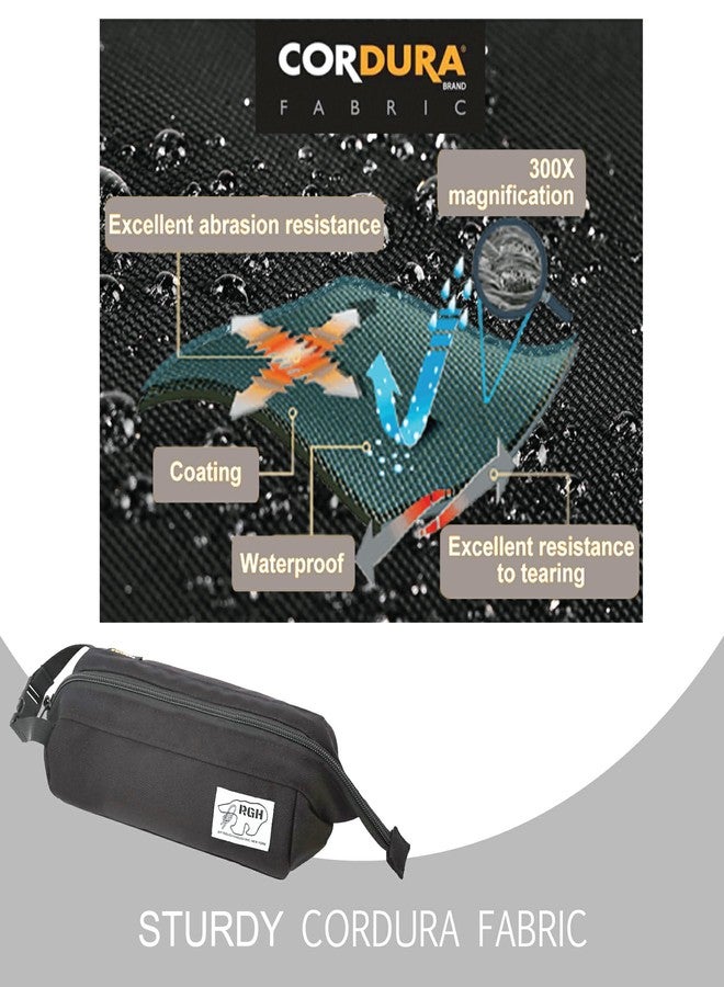 RE ROUGH ENOUGH Rough Enough Large Pencil Case Pen Pouch Bag School Art Supplies Sturdy Japanese Cordura Fabric Black for Boys Kids Adults - Image 5