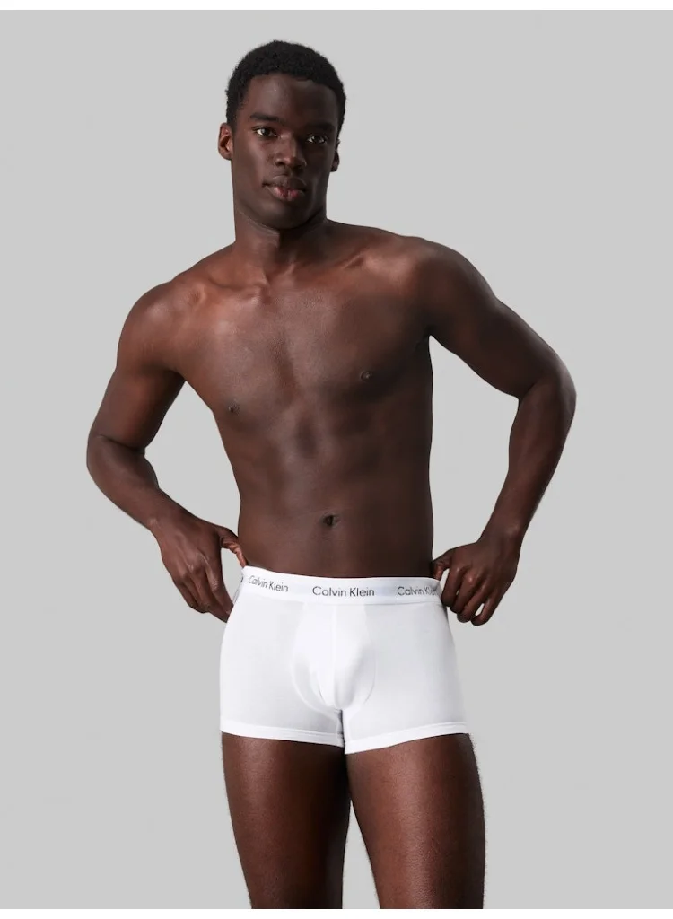 CALVIN KLEIN 3 Pack Low Rise Trunks - Cotton Stretch