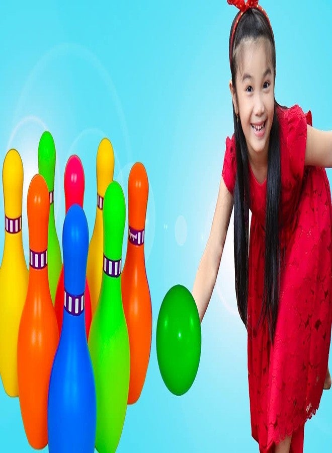 Evisha مجموعة ألعاب بطولة البولينج لكبار السن من إيفيشا، تتضمن زجاجة تحتوي على 10 دبابيس وكرتين متعددتي الألوان | ألعاب داخلية أو خارجية للأطفال - Image 5