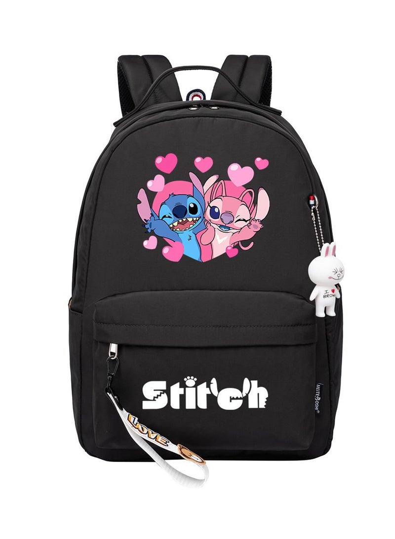 STITCH Cartoon Youth Large Capacity Backpack For Men and Women