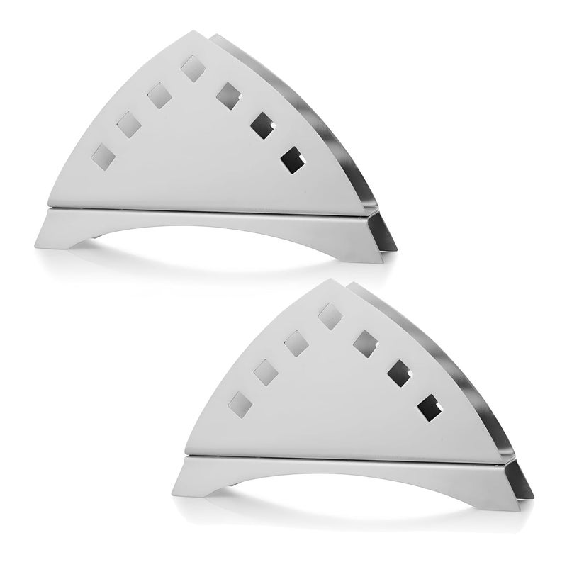Unify 2 Pieces Stainless Steel Napkin Holder for Kitchen Tissue Paper Holder for Dining Table Napkin Stand for Restaurant Cafe Hotels Matt Finish Slotted Square Pack of 2