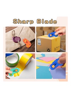 SYOSI Mini Box Cutter, Retractable Utility Knife Letter Opener Paper Envelope Portable Cutter with Hole for Home Office and DIY Project, Cute Dinosaur Shape, Utility Cutter for Shrink Wrap Boxes(6 Pieces)  - Image 2