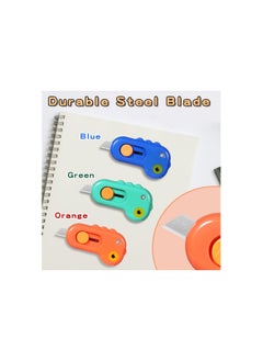 SYOSI Mini Box Cutter, Retractable Utility Knife Letter Opener Paper Envelope Portable Cutter with Hole for Home Office and DIY Project, Cute Dinosaur Shape, Utility Cutter for Shrink Wrap Boxes(6 Pieces)  - Image 4