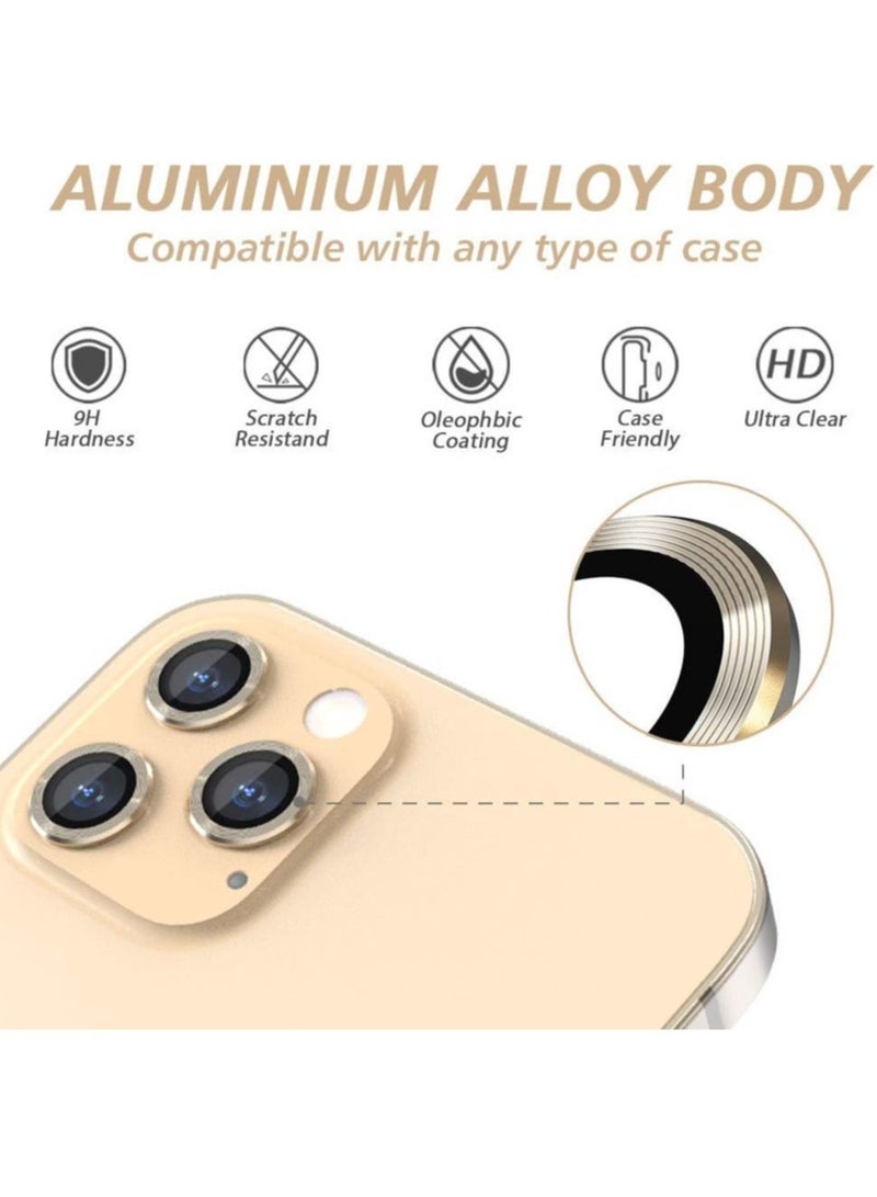 ELTRAZONE Camera Lens Protector for iPhone 12PRO Lens Protector Premium HD Tempered Glass Metal Ring Aluminium Alloy Lens Screen Cover Film - Image 5
