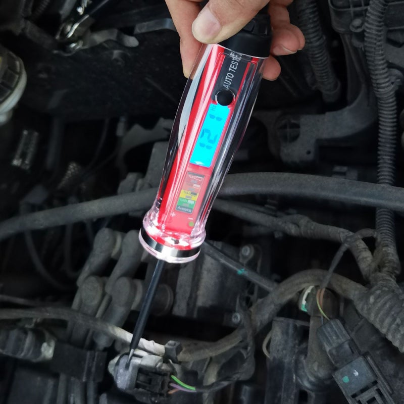 Digital Electrical Test Pen: 1-75VDC Compact Size - 3.6M Extended Cable LCD Display Automotive Wiring Tester for Automotive Electrical System & Complex Environments - Image 3