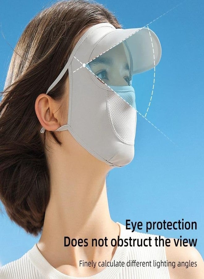 Gra8 Women Cap Summer for Summer Outdoor Cycling UV Sun Protection Block Hat Protection Face Cover Scarf Mask with Cap Foldable Innovative Scarf Cum Mask(Multicolour/1pcs) - Image 5