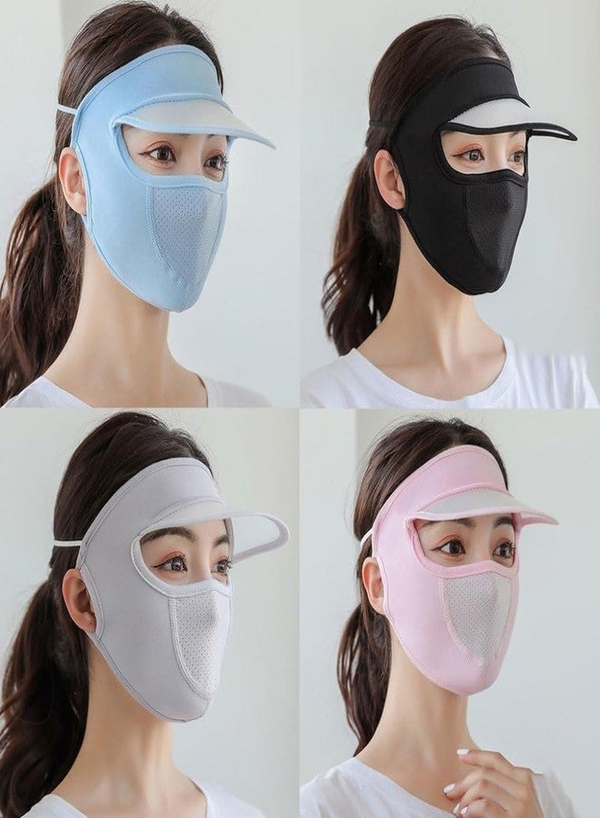 Gra8 Women Cap Summer for Summer Outdoor Cycling UV Sun Protection Block Hat Protection Face Cover Scarf Mask with Cap Foldable Innovative Scarf Cum Mask(Multicolour/1pcs) - Image 2