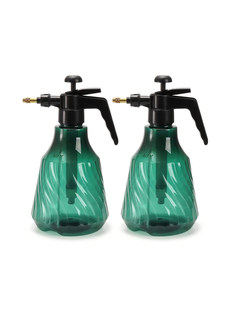 Generic 0.5 Gallon Hand Held Garden Sprayer, Manual Pump Pressure Water Sprayers with Adjustable Nozzle, Plastic Clear Watering Can for Lawn, Garden, Indoor and Outdoor Gardening, 2 Pack  - Image 1
