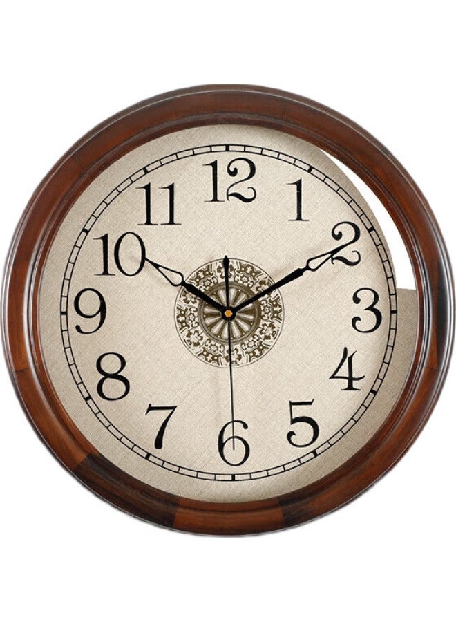 Compas Minimalist Modern Solid Wood Wall Clock Living Room Home Decor Quartz Clock Wall-Mounted Nordic Clock 152 - Image 1