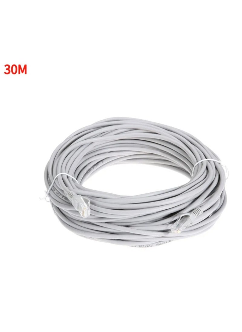 Generic - Ethernet Cable High-Speed RJ45 Internet Cable LAN Network Wire Internet Lead Cord Router Computer Cable-30M - Image 1