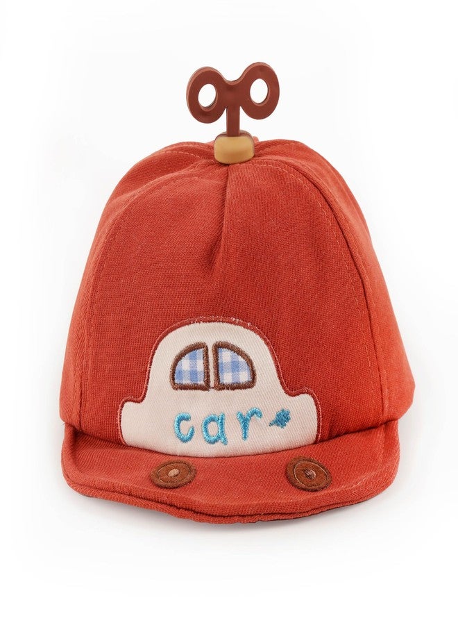 Kicks & Crawl Vroom Car Red Cap for Baby Boys and Girls - 6-12M - Image 1