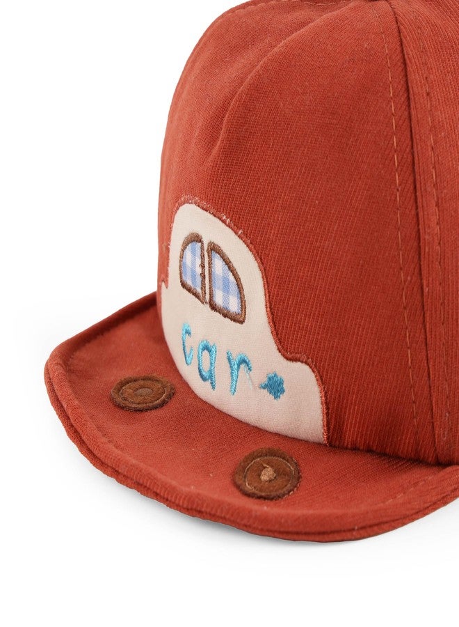 Kicks & Crawl Vroom Car Red Cap for Baby Boys and Girls - 6-12M - Image 3