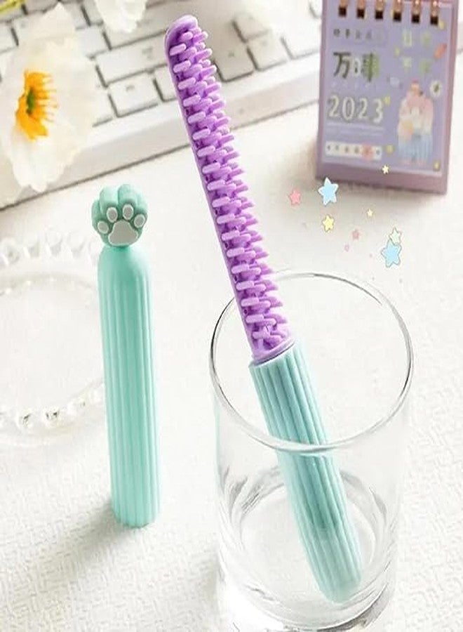 Bitrexup Hair Comb Portable Travel Lovely Decorative Cartoon Hair Comb With Cover Easy To Carry For Travelling Multicolour Cartoon Hair Comb With Cover (1 Pcs) - Image 5