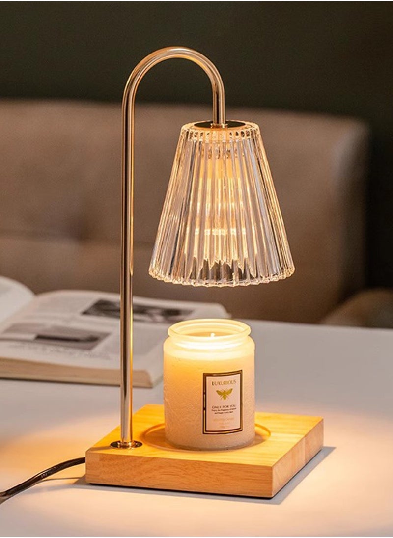 Onelight - Camellia Shade Wax Lamp Candle Warmer Lamp with High Transparency Glass Stepless Dimming Rapid Melting White Marble Base Ideal for Home Decor and Aromatherapy - Image 1