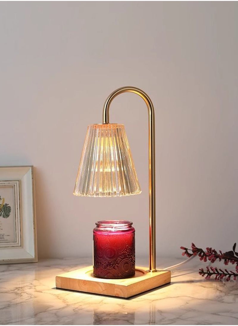 Onelight - Camellia Shade Wax Lamp Candle Warmer Lamp with High Transparency Glass Stepless Dimming Rapid Melting White Marble Base Ideal for Home Decor and Aromatherapy - Image 1