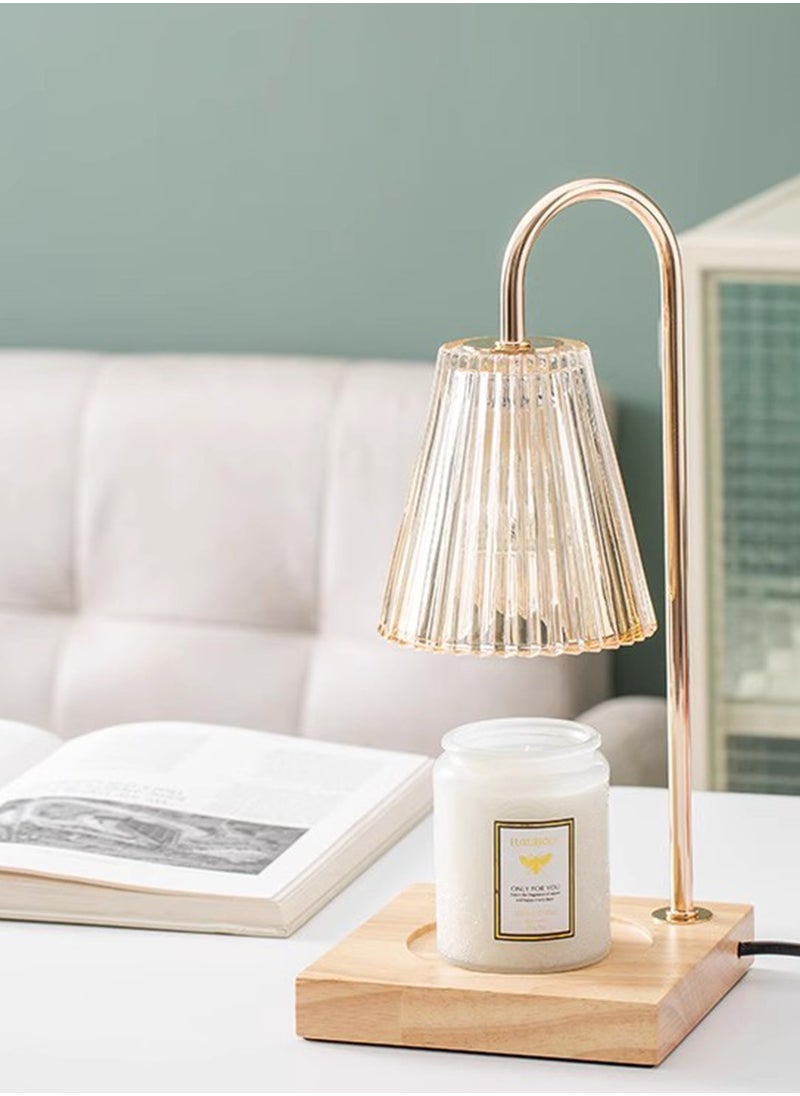Onelight - Camellia Shade Wax Lamp Candle Warmer Lamp with High Transparency Glass Stepless Dimming Rapid Melting White Marble Base Ideal for Home Decor and Aromatherapy - Image 1