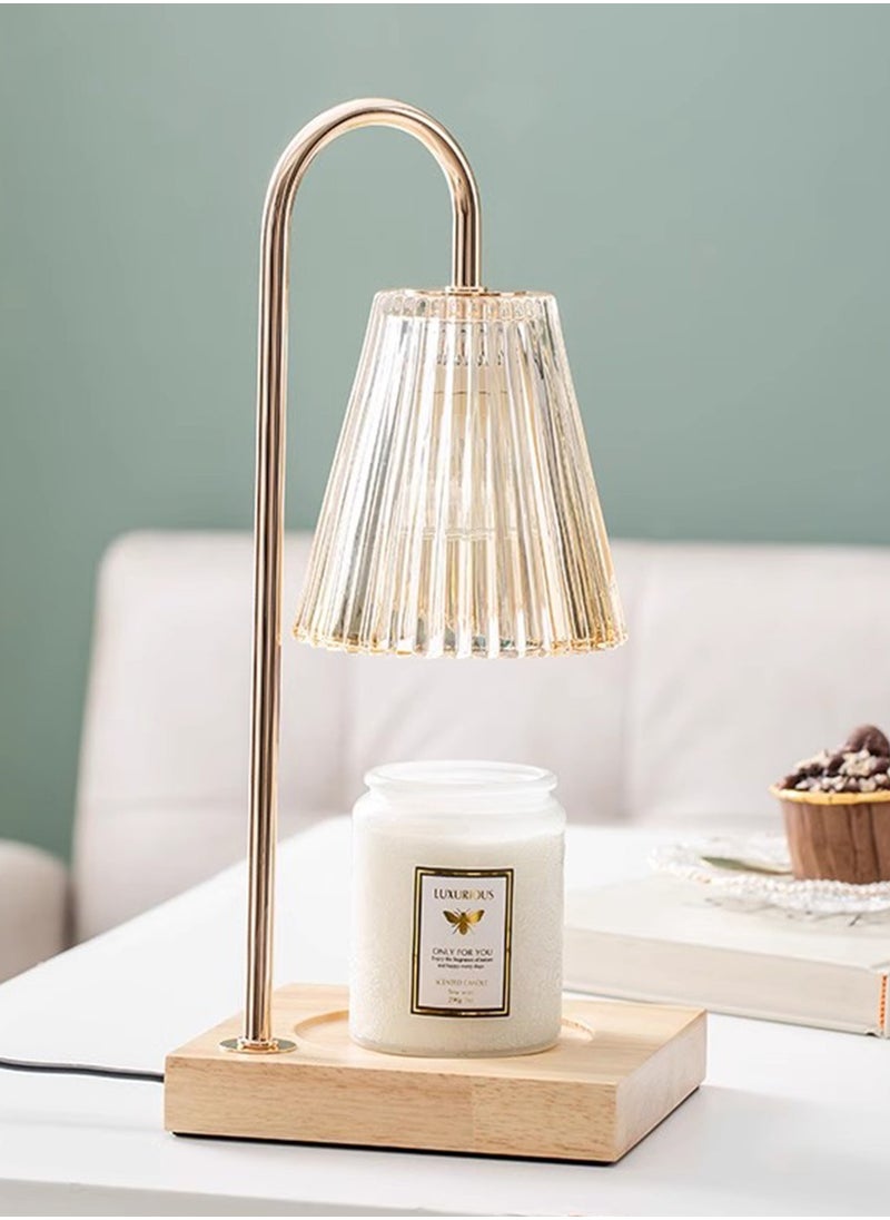Onelight - Camellia Shade Wax Lamp Candle Warmer Lamp with High Transparency Glass Stepless Dimming Rapid Melting White Marble Base Ideal for Home Decor and Aromatherapy - Image 1