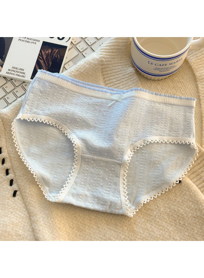 Student Girl Underwear A-grade Antibacterial A-grade Baby Cotton Full Cotton Crotch Skin-friendly Breathable Comfortable Mid-waist Women's Briefs