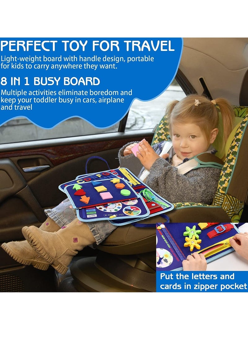 general Toddler Busy Board Montessori Toys for 1 2 3 4 Year Old, Sensory Board Educational Activities for Learning Fine Motor Skills, Gifts for Girls Boys, Travel Toys for Airplane Car - Image 4