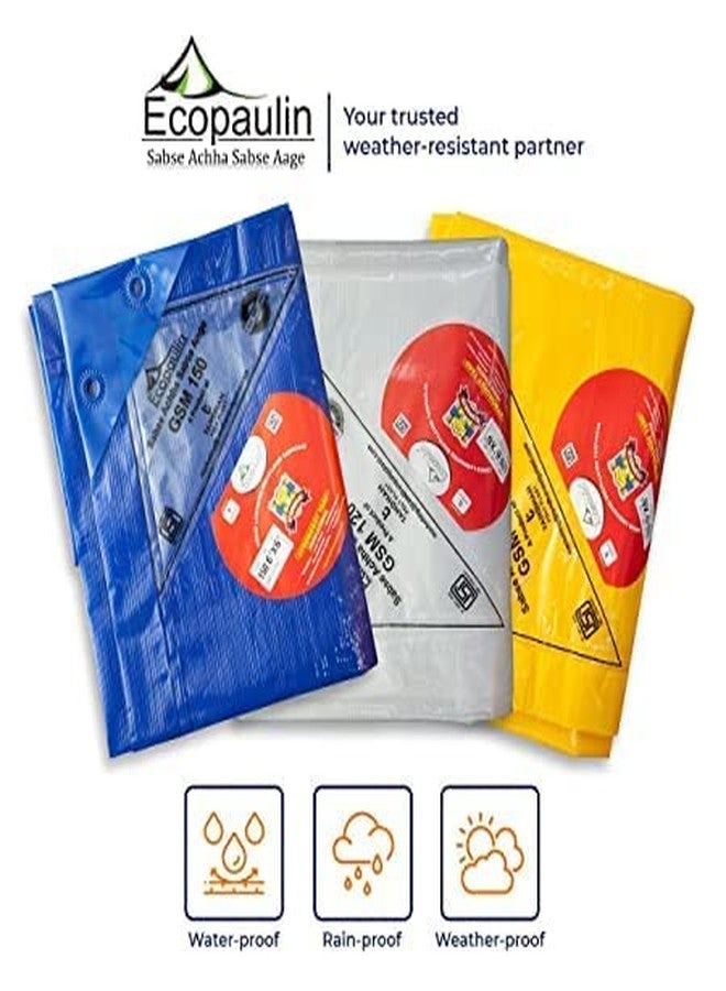 Tandhan Ecopaulin Cross Laminated Multilayer Eco-Friendly Tarpaulin Sheet Waterproof Tirpal Heavy Duty 9 X 9 Ft Poly Tadpatri - Multipurpose 200 GSM Plastic Cover Tharpai, Thadika, Tarp (Blue) - Image 3