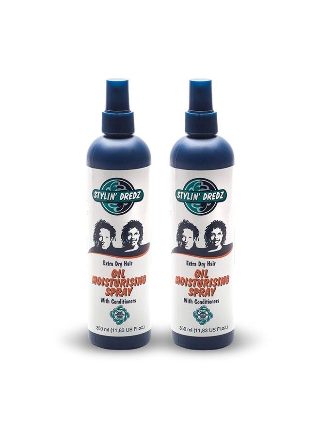 Stylin Dredz بخاخ زيت مرطب للشعر الجاف للغاية مع بلسم | بخاخ دريدلوك ومرطب الضفائر 350 مل - عبوة من قطعتين - Image 1