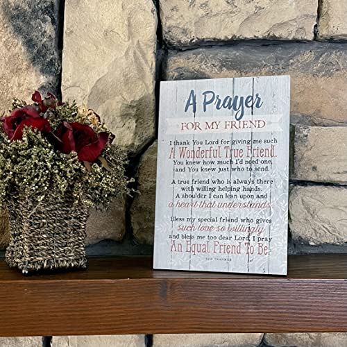 Dexsa Prayer For My Friend…New Horizons Wood Plaque with Easel | Made in the USA - Image 2