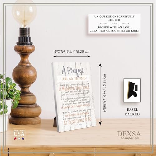 Dexsa Prayer For My Friend…New Horizons Wood Plaque with Easel | Made in the USA - Image 3