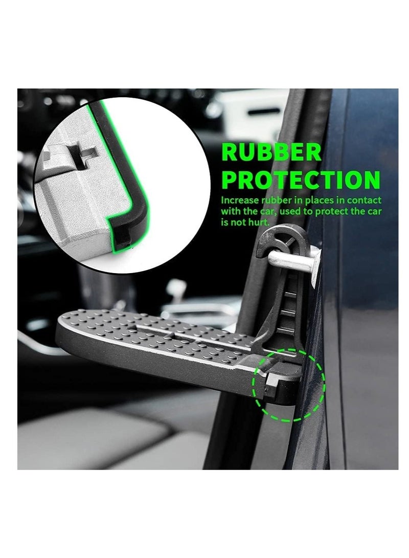 SYOSI Car Door Step, Car Latch Hook Door Step with Silicone Base, Multi-Functional Foldable Car Door Latch Hook Step Mini Foot Pedal Ladder, Assisting in Boarding The Roof  - Image 3