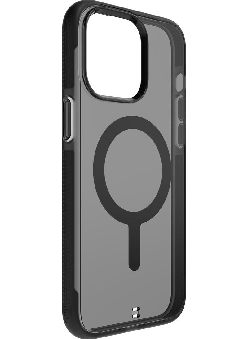 Bodyguardz Ace Pro for iPhone 15 Pro MAX Case Cover with 18 Feet Drop Protection compatible with MagSafe with Lanyard - Smoke/Black - Image 5