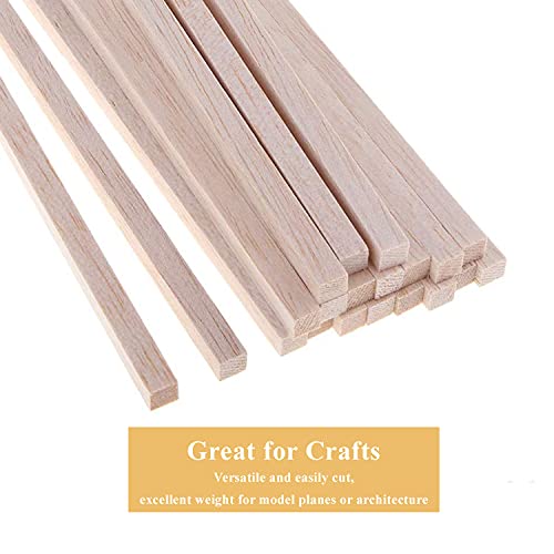 Craftiff Balsa Wood Sticks 1/4 Inch Square Dowels Strips 12" Long - Pack of 30 by Craftiff - Image 5