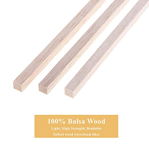 Craftiff Balsa Wood Sticks 1/4 Inch Square Dowels Strips 12" Long - Pack of 30 by Craftiff - Image 4