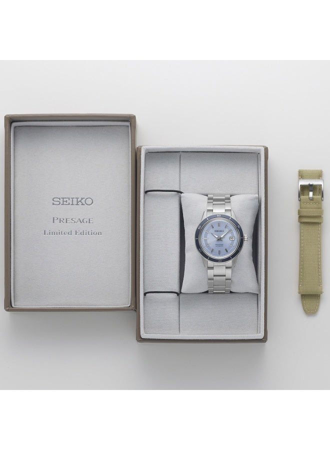 سيكو ساعة Seiko SRPL19J1 Presage Style من الستينيات، إصدار أوروبي حصري باللون الأزرق - Image 4