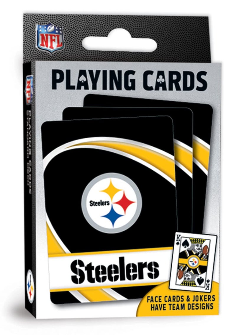 Masterpieces NFL Pittsburgh Steelers Playing Cards, Officially Licensed Football Card Deck, Premium Team Collectible Cards for Game Night, Poker and Blackjack Play, Steelers Gifts for Women & Men Fans - Image 1