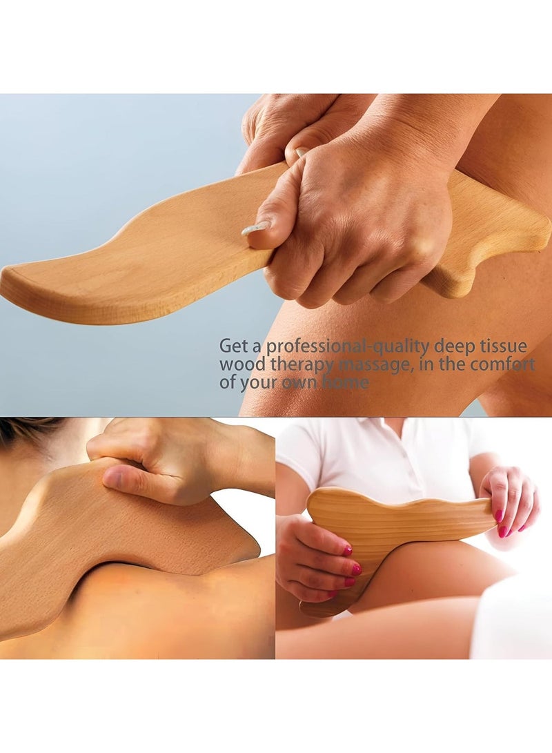 جهاز تدليك الجسم من الخشب الطبيعي للتصريف اللمفاوي ونحت القوام، أداة مساج يدوية مضادة للسيلوليت لتخفيف توتر العضلات وتحسين مظهر البشرة، تساعد على الاسترخاء وتعزيز الدورة والسلاسة في الاستخدام اليومي - Image 4
