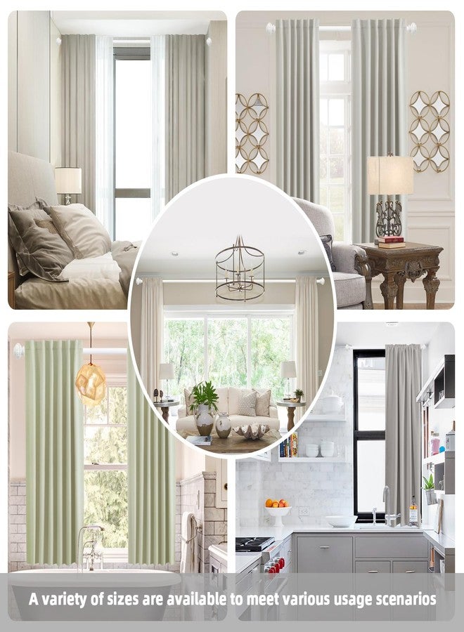 FantasDecor Curtain Rods for Windows 16-121 Inches Adjustable Length 1 Inch Diameter Bedroom, Kitchen, Living Room Curtain Rod with Classic Round End Caps White Brushed with Gold Color - Image 5