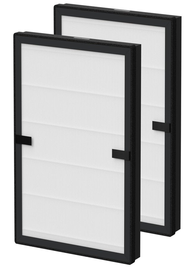 Allisfresh E-200 True HEPA Filter Replacement Compatible with Lunino E-200 Air Cleaner Purifier, 3-in-1 Filtration System with Activated Carbon Filter, 2 Pack White - Image 1