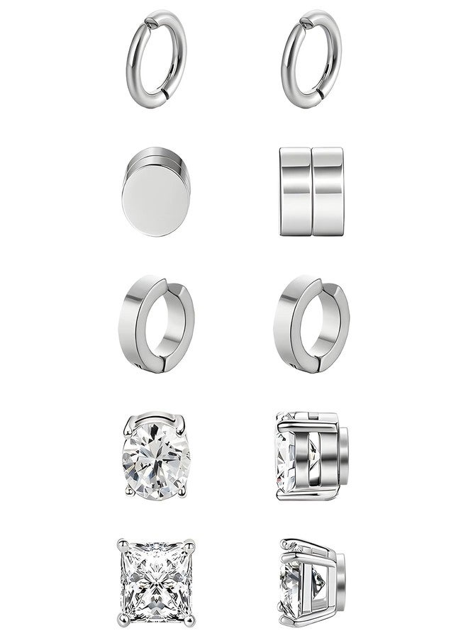 xinxingin 5 Pairs Studs for Men, Stylish Earrings for Men, Fashionable Ear Studs, Comfortable Wear for Daily and Formal Occasions, Ideal Gift for Fashion-Conscious Individuals - Image 1