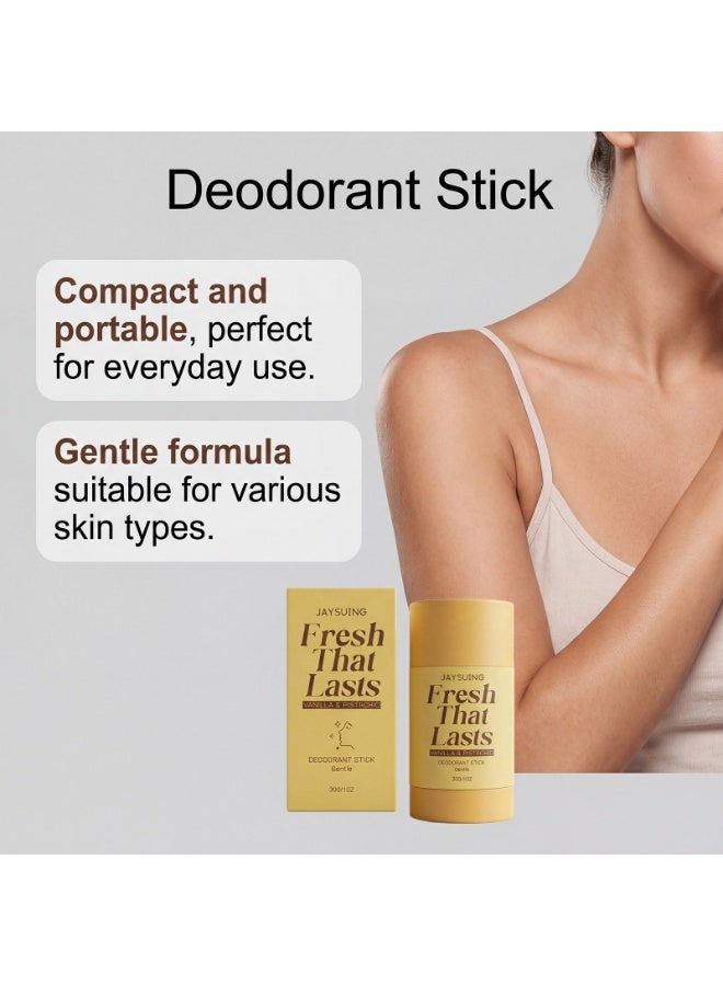 Jaysuing Fresh That Lasts Deodorant Stick, Vanilla & Pistachio Perfumed Stick, Fresh Moisturizing Deodorant Balm, All-Day Odor Protection for Women & Men, Underarm Brightening Care (1Pcs) - Image 2