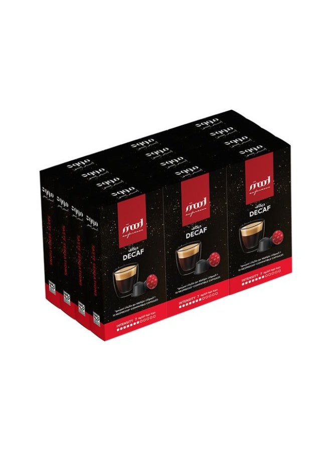 Nespresso Compatible Aluminium Capsules - Decaf, Pack of 12 (120 Capsules)