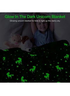 FASHION HOME Kids Glow in The Dark Blanket Soft Throw All Seasons for Couch Sofa Bed 150 x 120cm  - Image 5