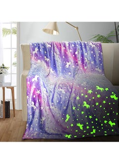 FASHION HOME Kids Glow in The Dark Blanket Soft Throw All Seasons for Couch Sofa Bed 150 x 120cm  - Image 2