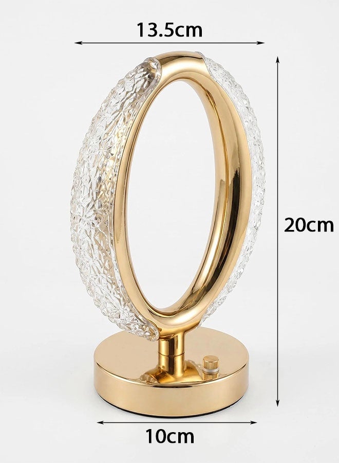 Comysubao Portable Crystal LED Table Lamp, 3 Color Touch Control LED Table Lamp, Modern Design Table Lamp,  Crystal Bedside Lamp for Bedroom Living Room Kitchen, Dining Room Decor (3 Color) - Image 2