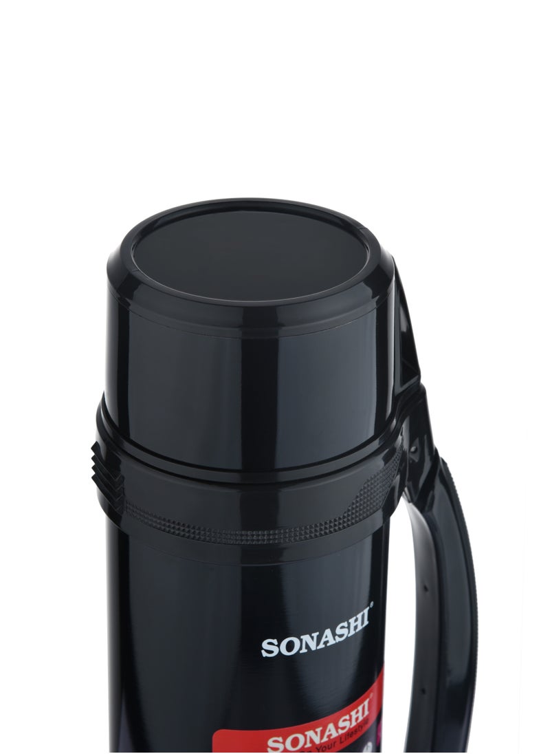 SONASHI - 1.5L Vacuum Flask  for Hot And Cold Beverages  High Quality Stainless Steel Body with Double Wall Insulation  Unbreakable Flasks with Big Mouth for Daily Use  Portable Friendly SVF-1501 - Image 1