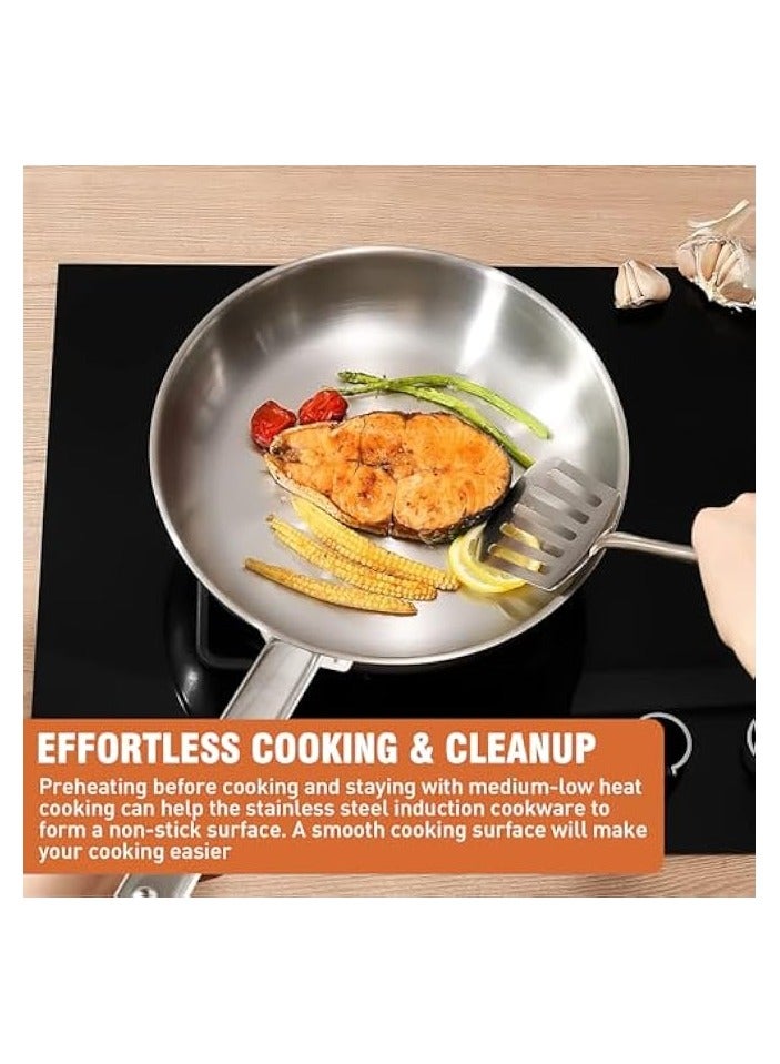 Green Tiger 15 Pcs Stainless Steel Pots and Pans Set, Professional Quality Cookware Clad for Home Cooking & Commercial Kitchen, Kitchen Cookware Sets & Utensils, Dishwasher Safe - Image 4